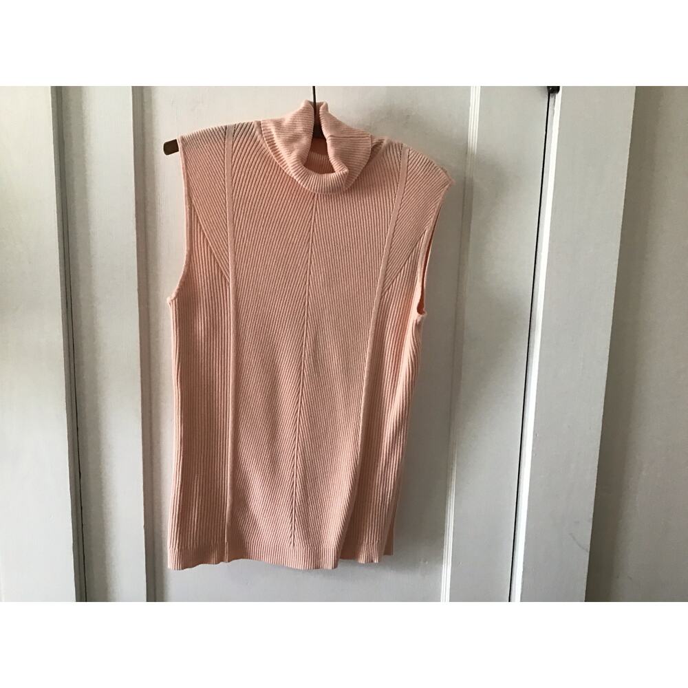 Cato Peachy Pink  Stretch Knit Turtleneck  Sweater Shell 18/20W